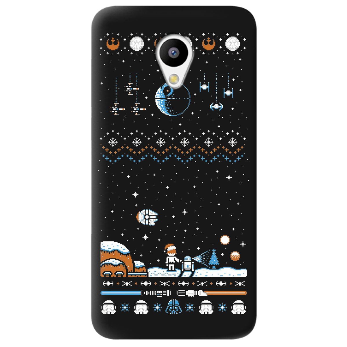 Чохол для Meizu M3/M3s чорний матовий soft touch Star wars - фото 1