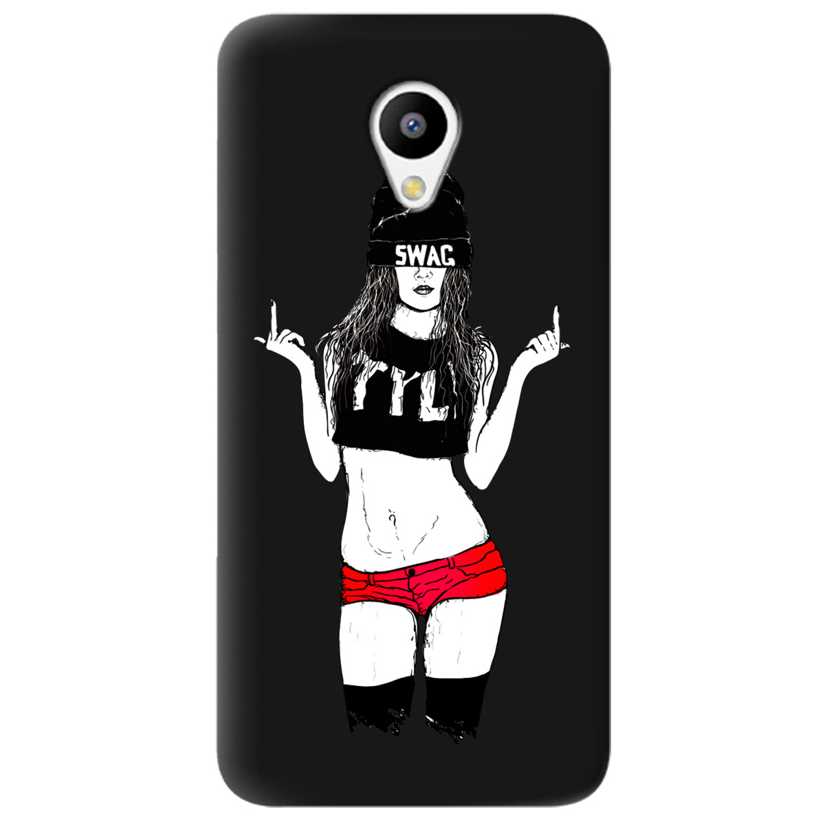 Чохол для Meizu M3/M3s чорний матовий soft touch Swag - фото 1