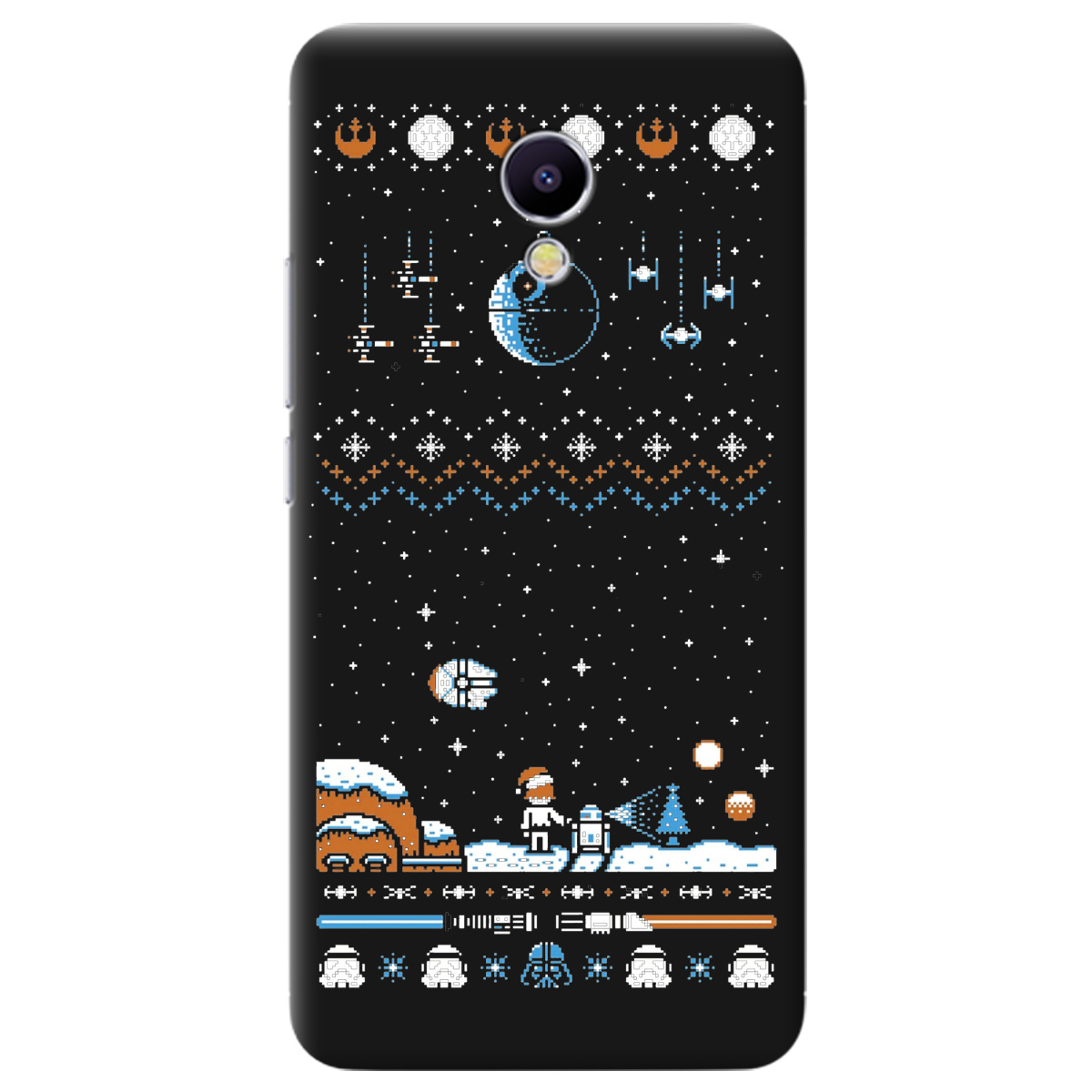 Чохол для Meizu M5S чорний матовий soft touch Star wars - фото 1