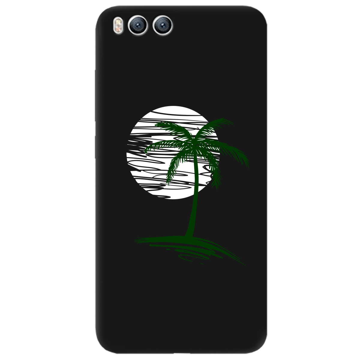 Чехол для Xiaomi Mi 6 черный матовый soft touch Sunset - фото 1