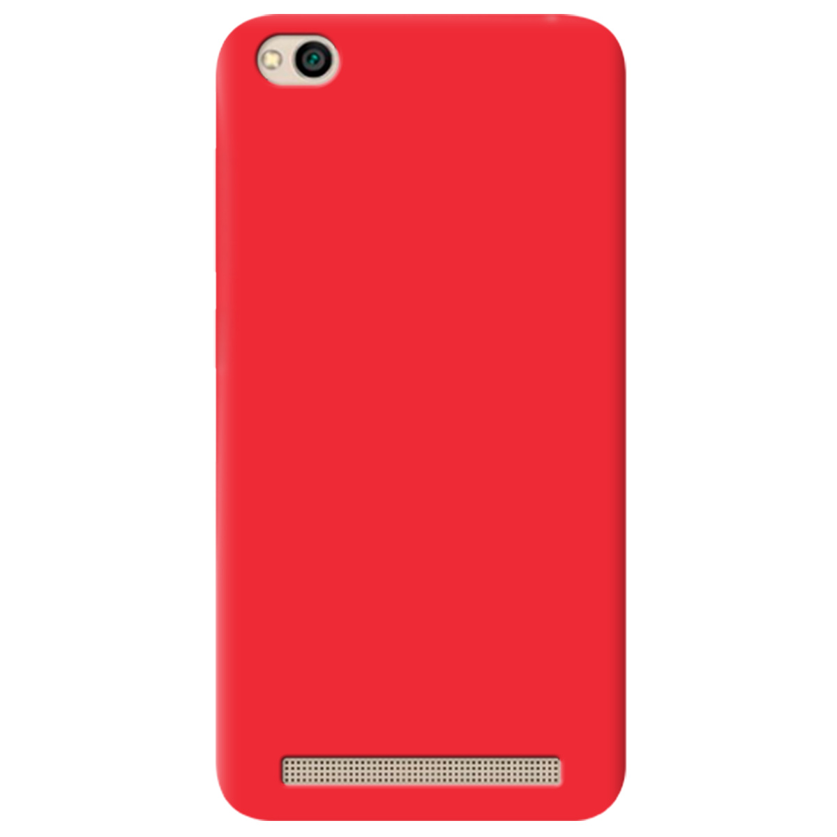 Чехол для Xiaomi Redmi 5A ярко-красный матовый soft touch - фото 1