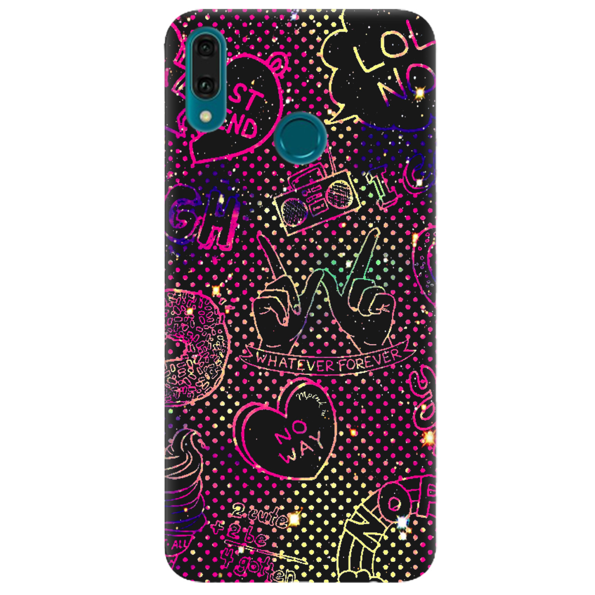 Чехол для Huawei Y9 2019 черный матовый soft touch Best friend - фото 1