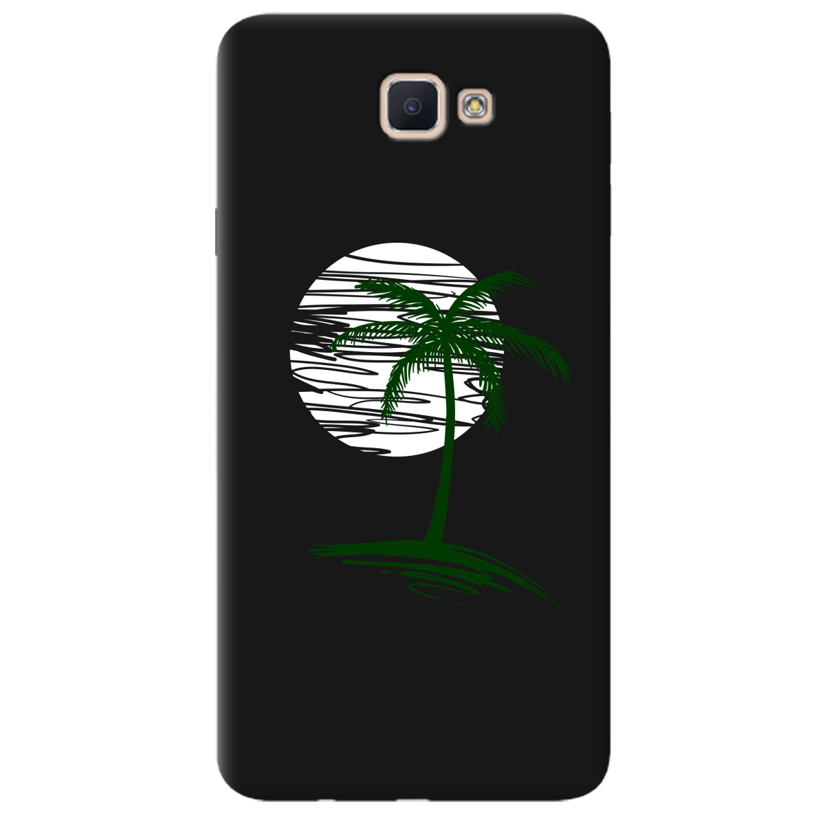 Чохол для Samsung Galaxy J7 Prime чорний матовий soft touch Sunset - фото 1