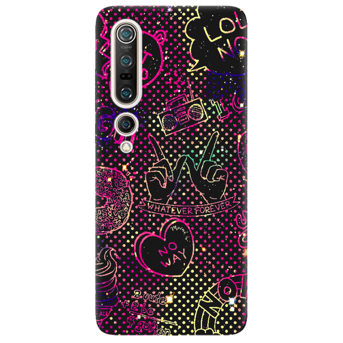 Чехол для Xiaomi Mi 10 черный матовый soft touch Best friend - фото 1