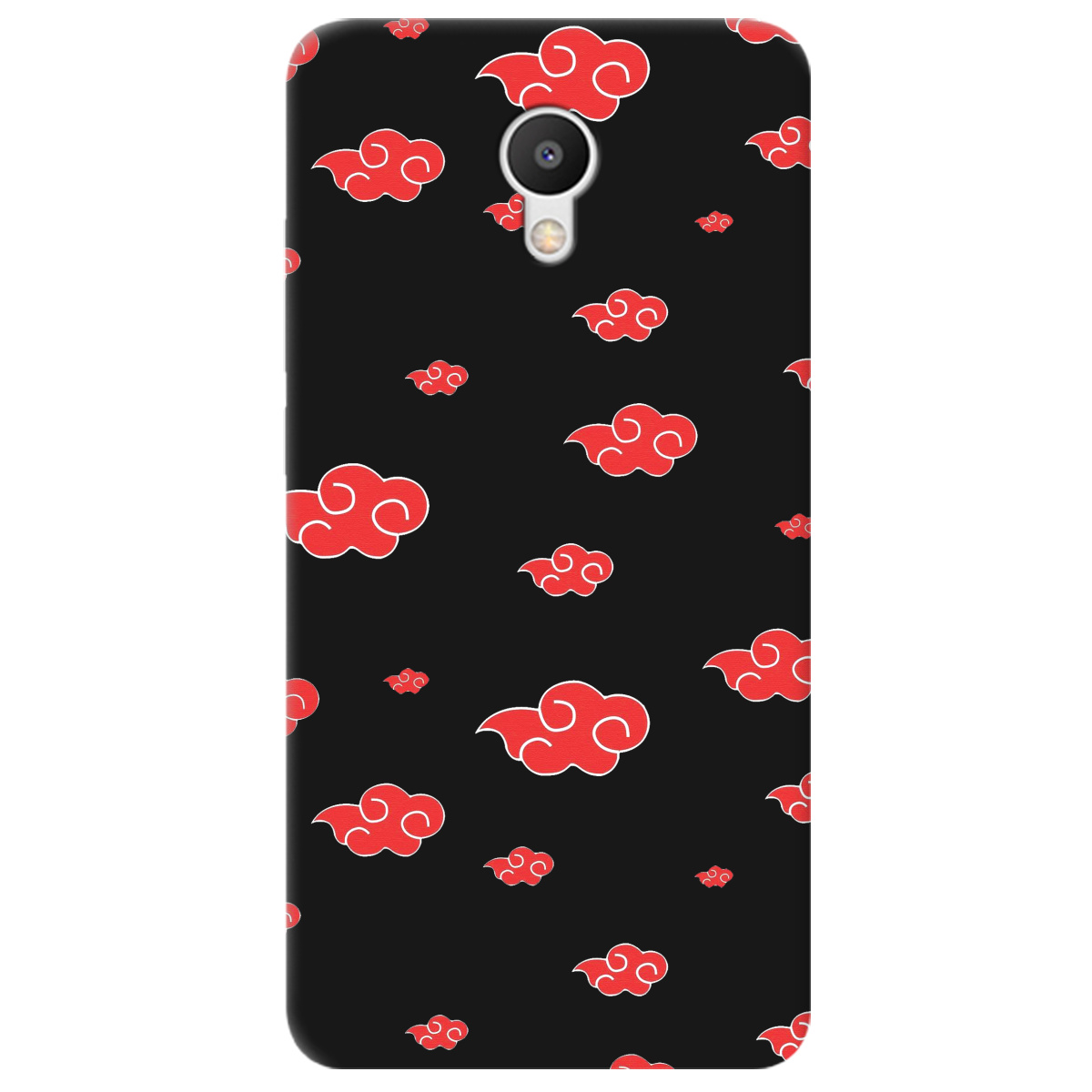 Чехол для Meizu M6 черный матовый soft touch Akatsuki - фото 1