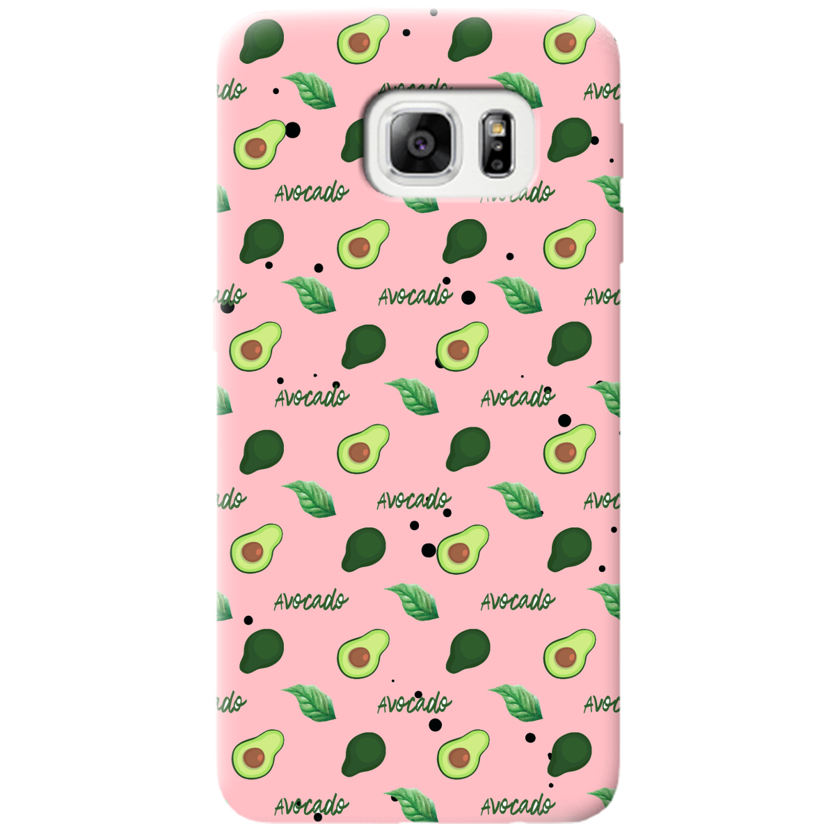 Чохол для Samsung Galaxy S6 ніжно-рожевий матовий soft touch Avocado - фото 1