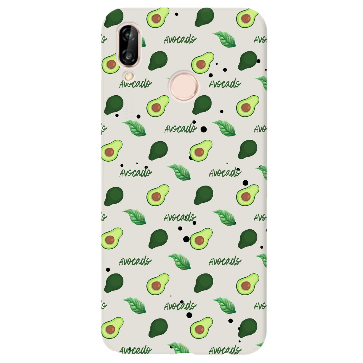 Чехол для Huawei P20 Lite полупрозрачный матовый soft touch Avocado - фото 1