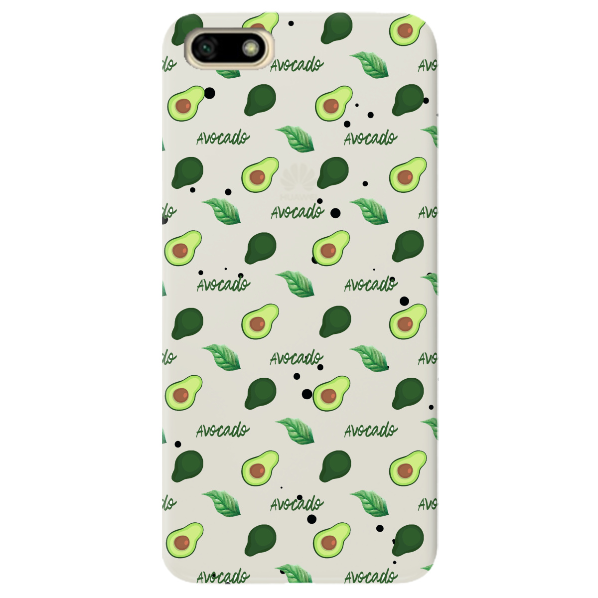 Чехол для Huawei Y5 2018 полупрозрачный матовый soft touch Avocado - фото 1