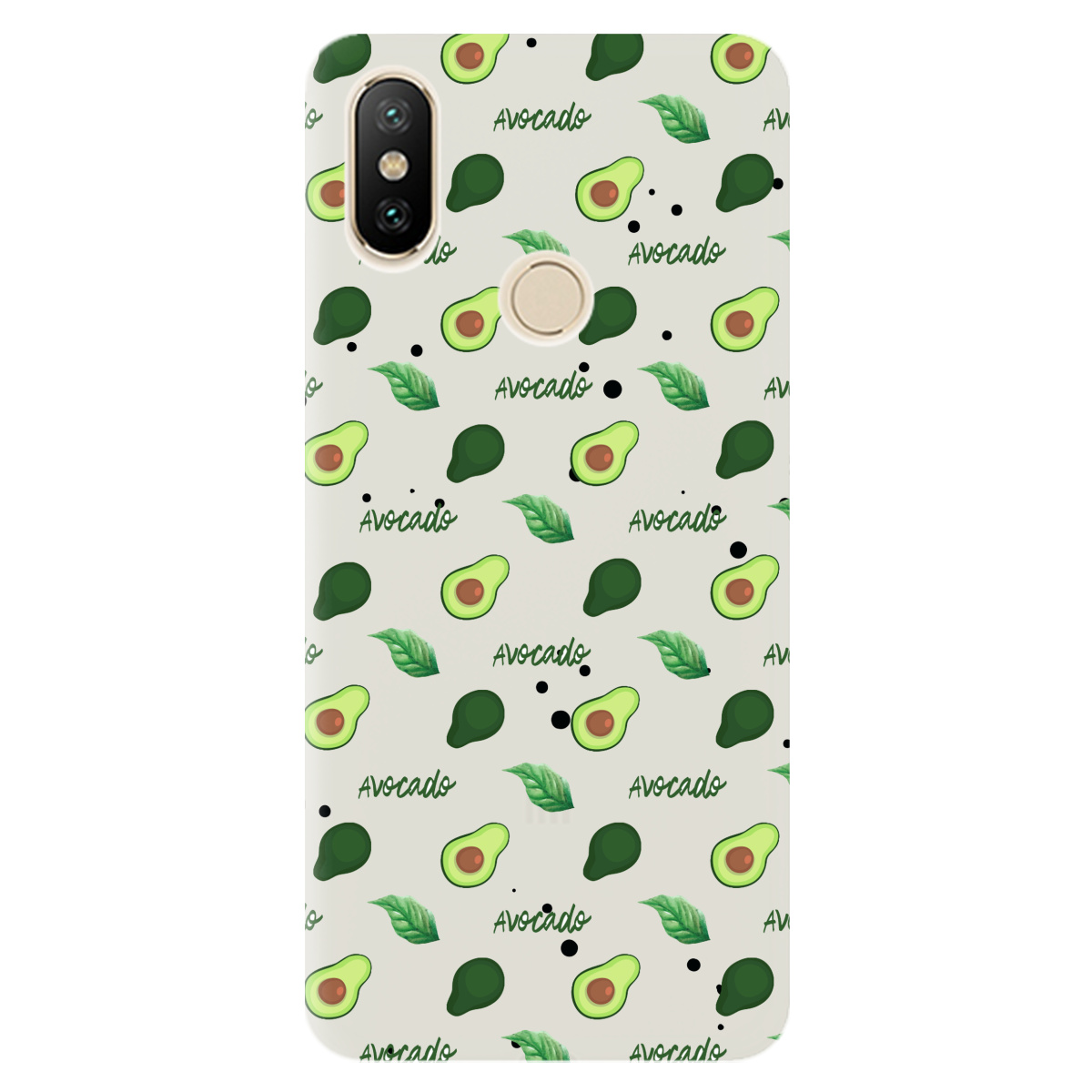 Чехол для Xiaomi Mi A2 Lite полупрозрачный матовый soft touch Avocado - фото 1