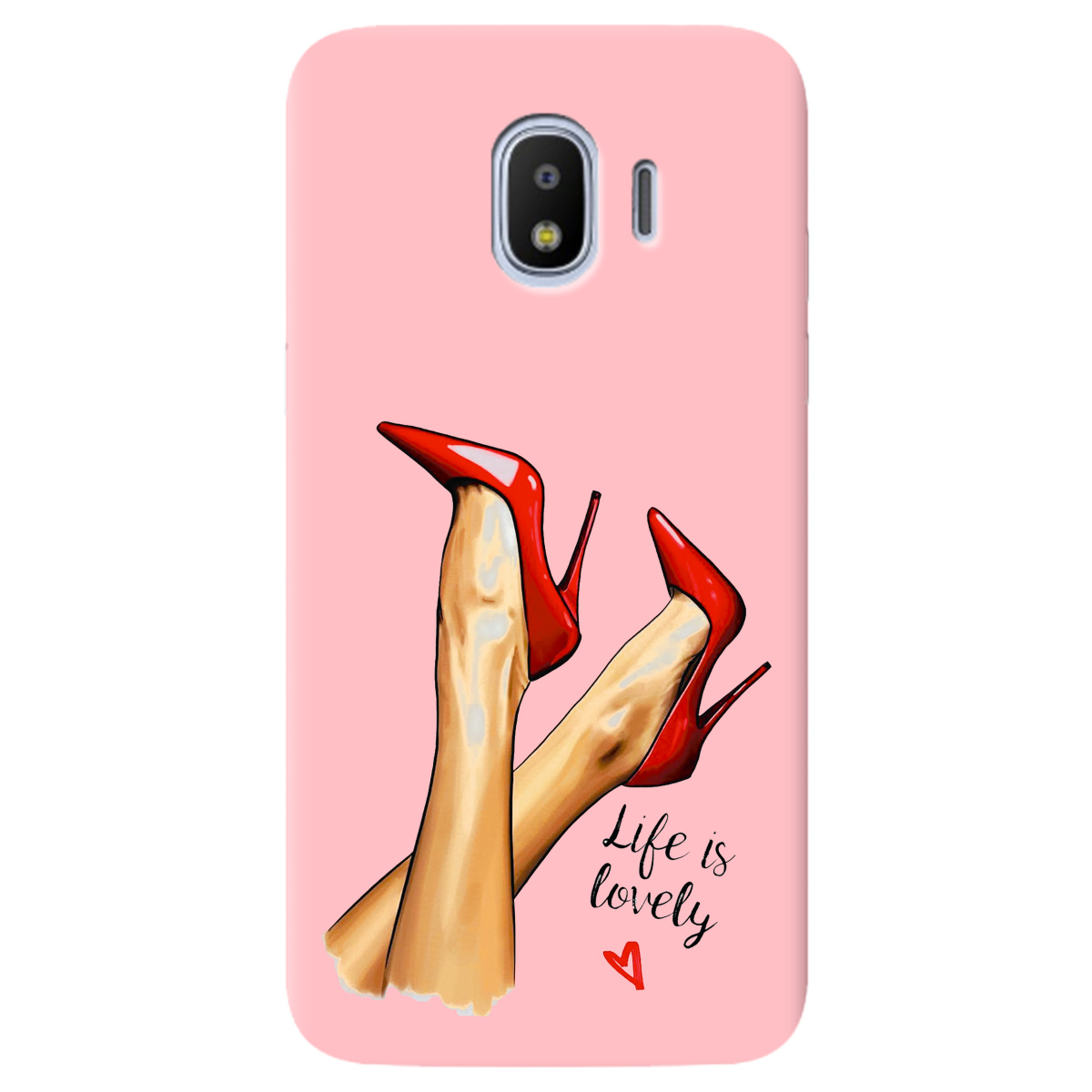 Чохол для Samsung Galaxy J2 2018 ніжно-рожевий матовий soft touch Lovely - фото 1