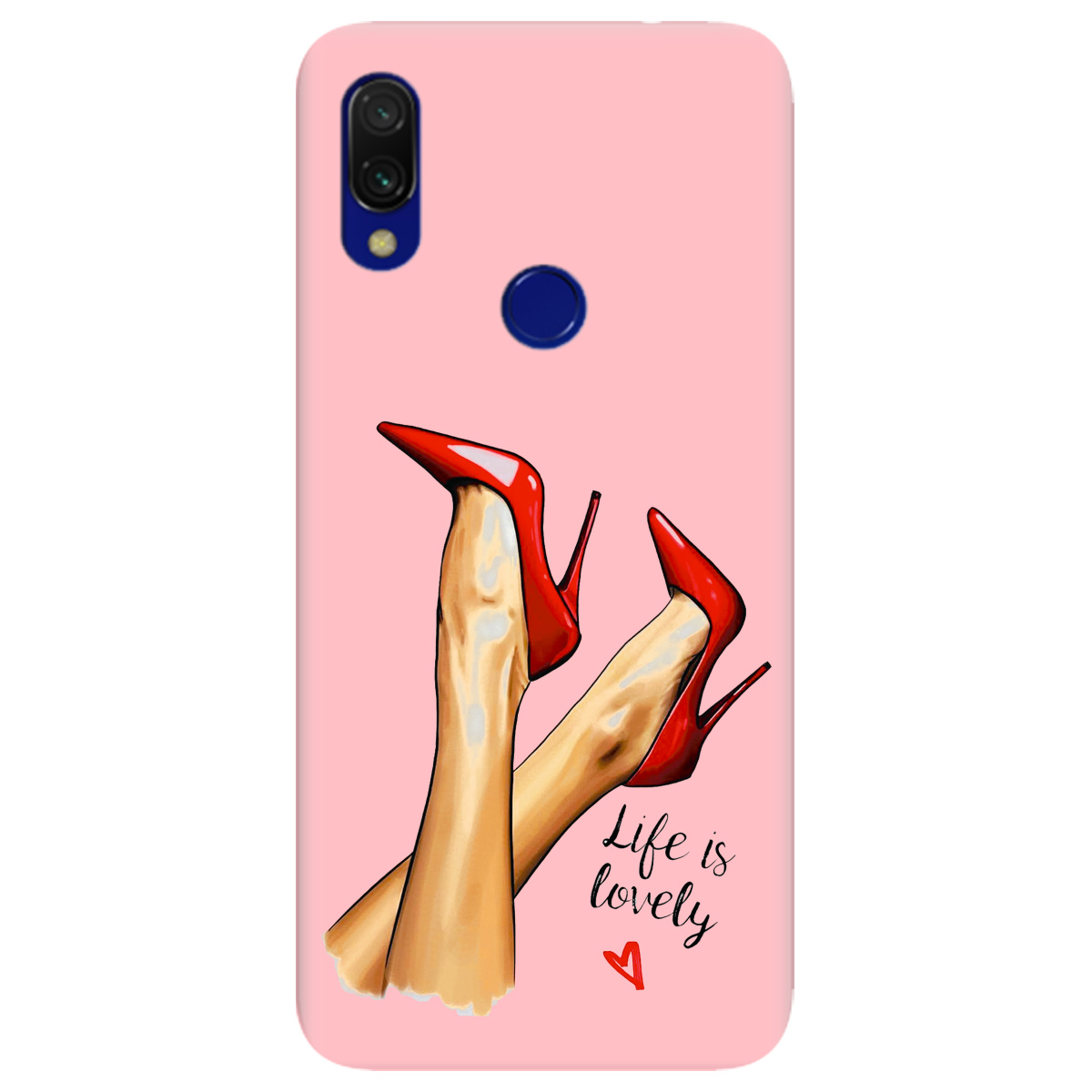 Чохол для Xiaomi Redmi 7 ніжно-рожевий матовий soft touch Lovely - фото 1