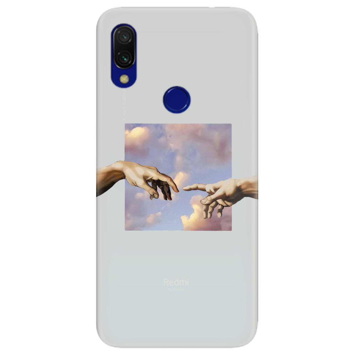 Чехол для Xiaomi Redmi 7 полупрозрачный матовый soft touch Hands - фото 1