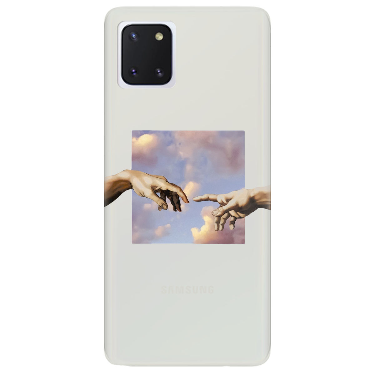 Чехол для Samsung Galaxy Note 10 Lite полупрозрачный матовый soft touch Hands - фото 1