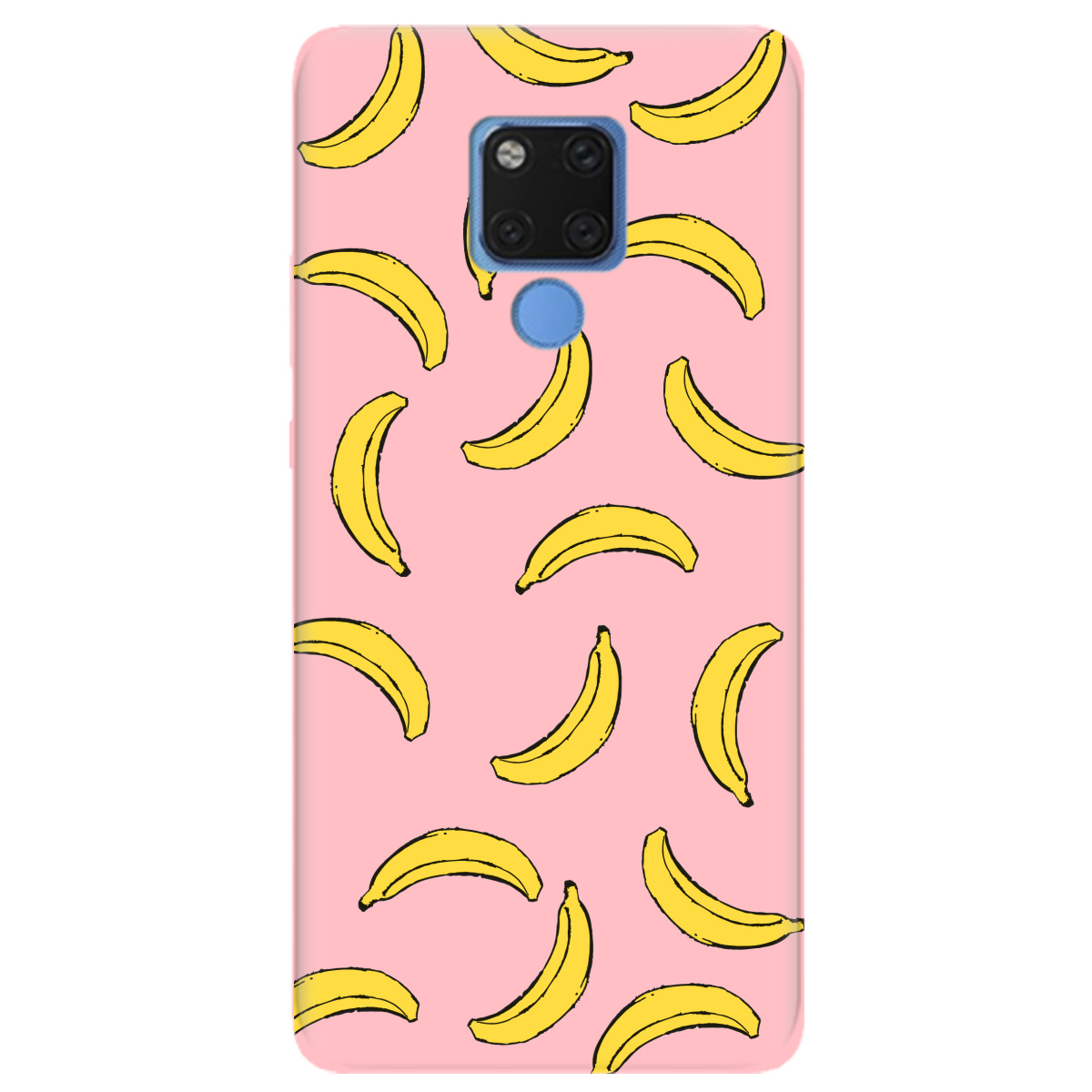 Чехол для Huawei Mate 20 X нежно-розовый матовый soft touch Banana paradise - фото 1