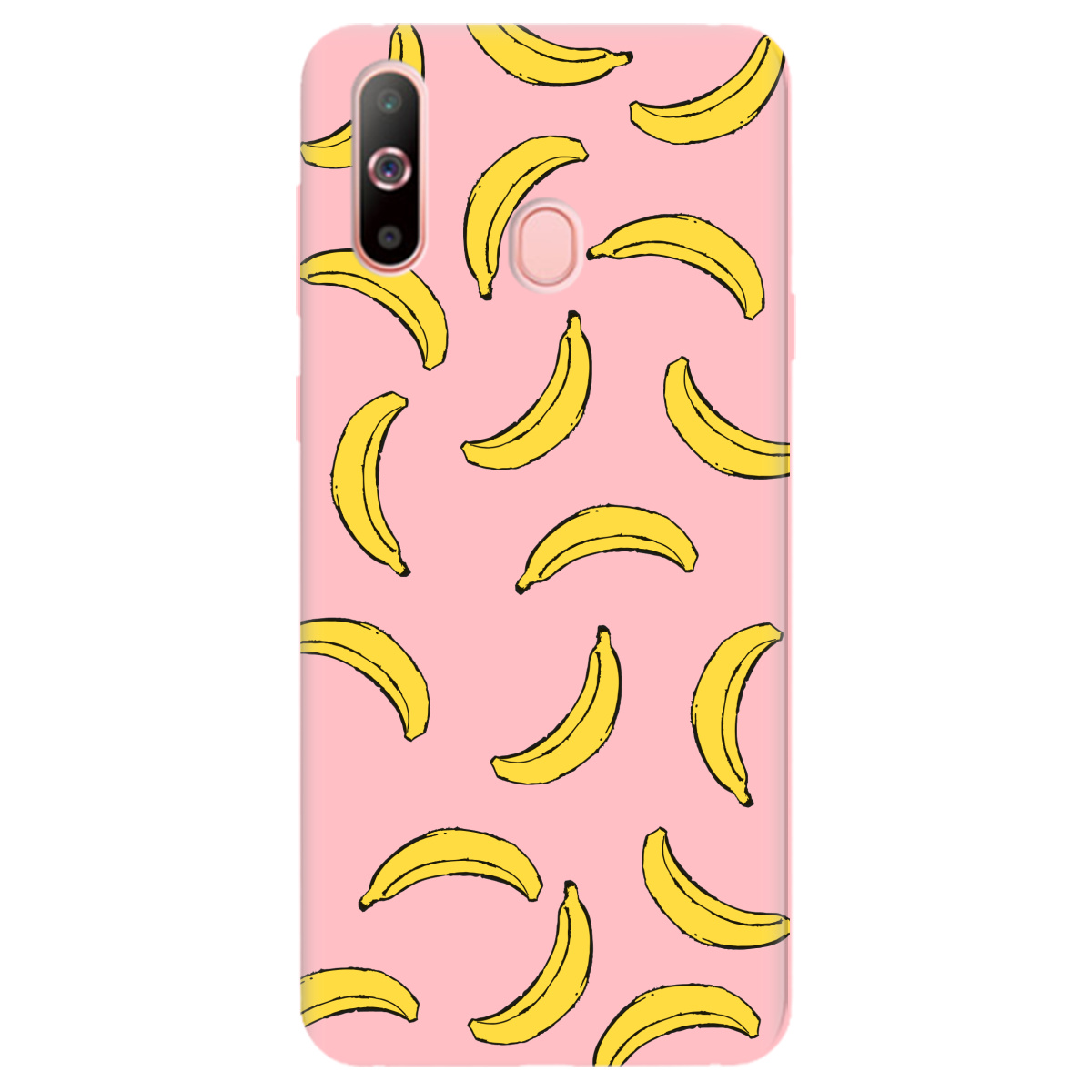 Чехол для Samsung Galaxy M40 нежно-розовый матовый soft touch Banana paradise - фото 1