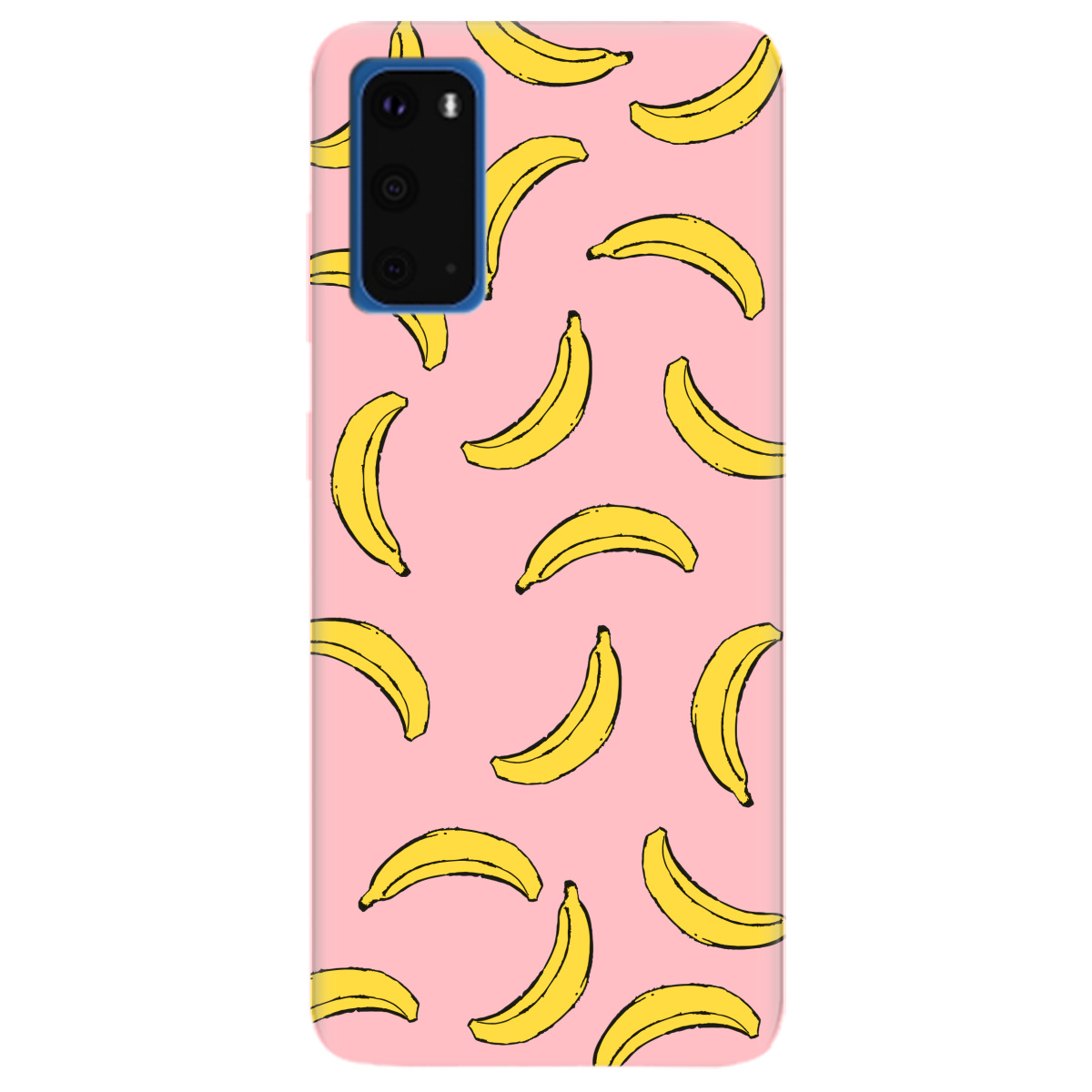Чехол для Samsung Galaxy S11e нежно-розовый матовый soft touch Banana paradise - фото 1