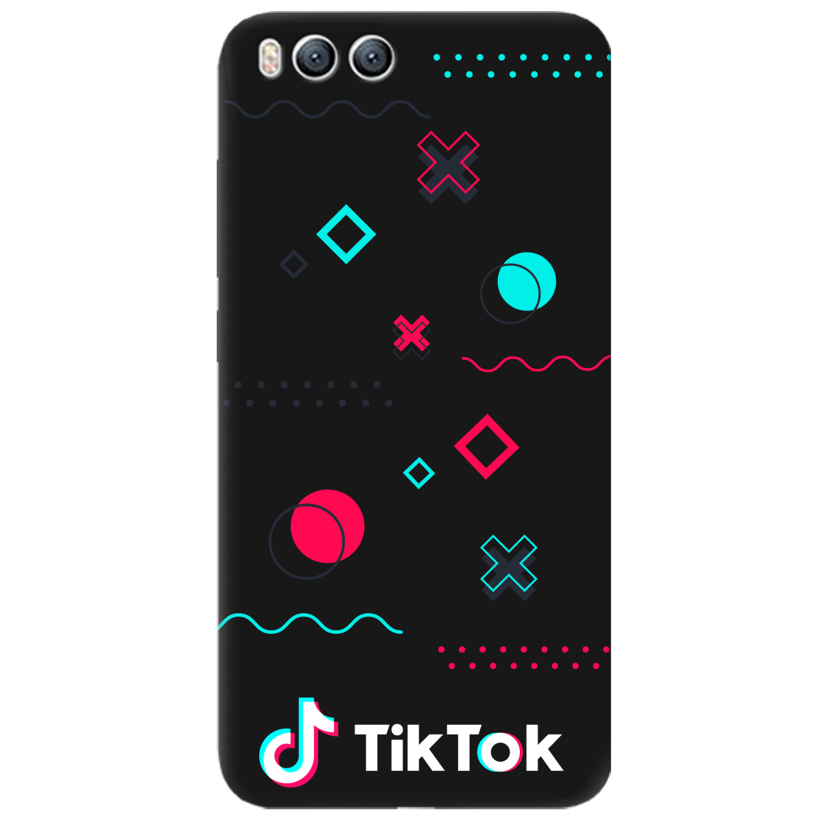 Чехол для Xiaomi Mi 6 черный матовый soft touch TikTok - фото 1