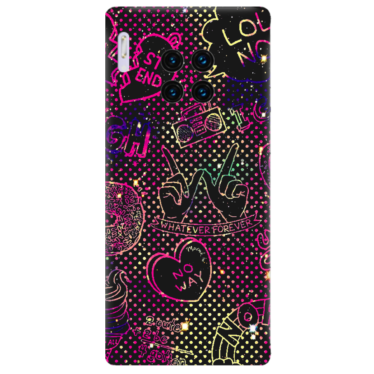 Чехол для Huawei Mate 30 Pro черный матовый soft touch Best friend - фото 1