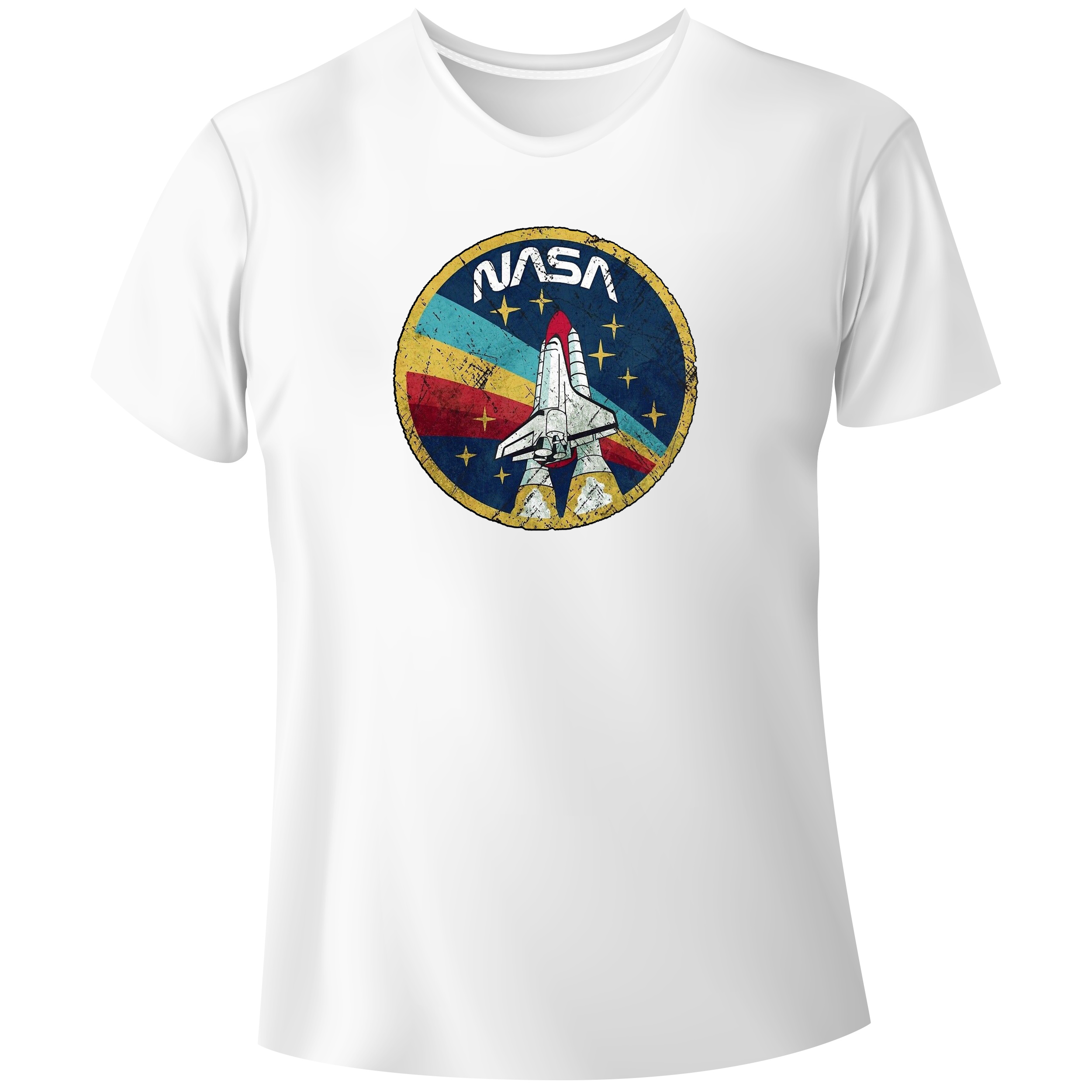 Футболка мужская белая модал "Nasa" S - фото 1