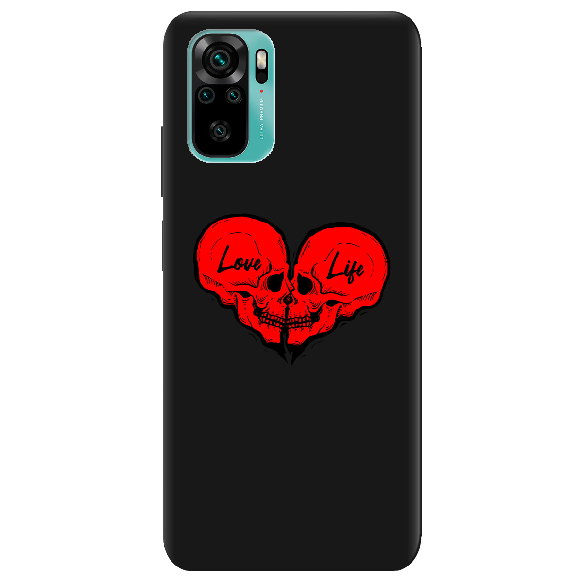 Чехол для Xiaomi Redmi Note 10s черный матовый soft touch Love-Live - фото 1