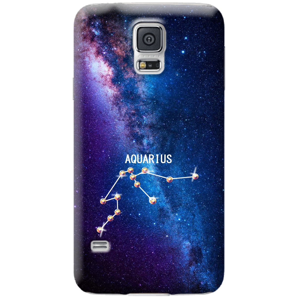 Чохол для Samsung Galaxy S5 Aquarius (Водолій) зі стразами - фото 1