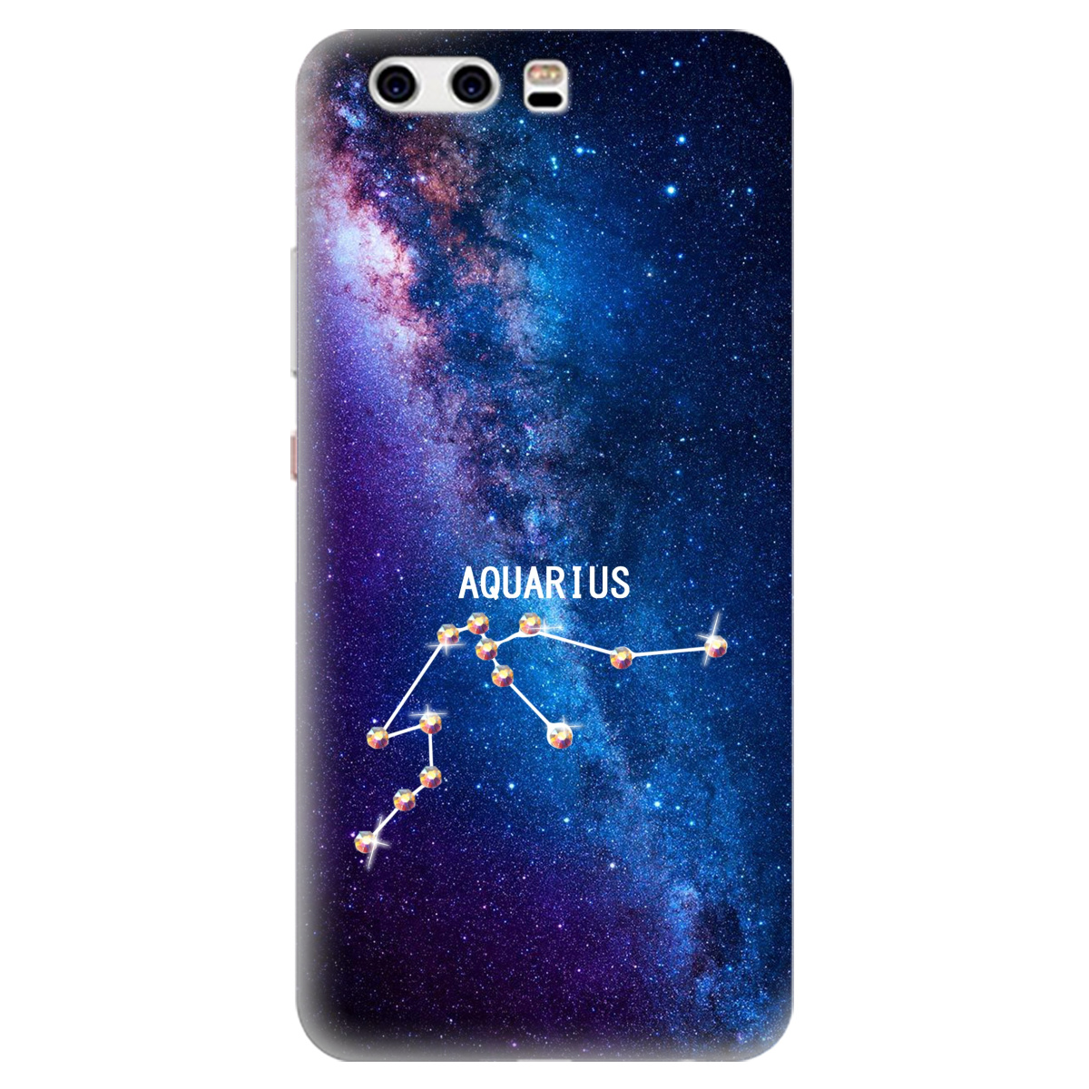 Чехол для Huawei P10 Aquarius (Водолей) со стразами - фото 1