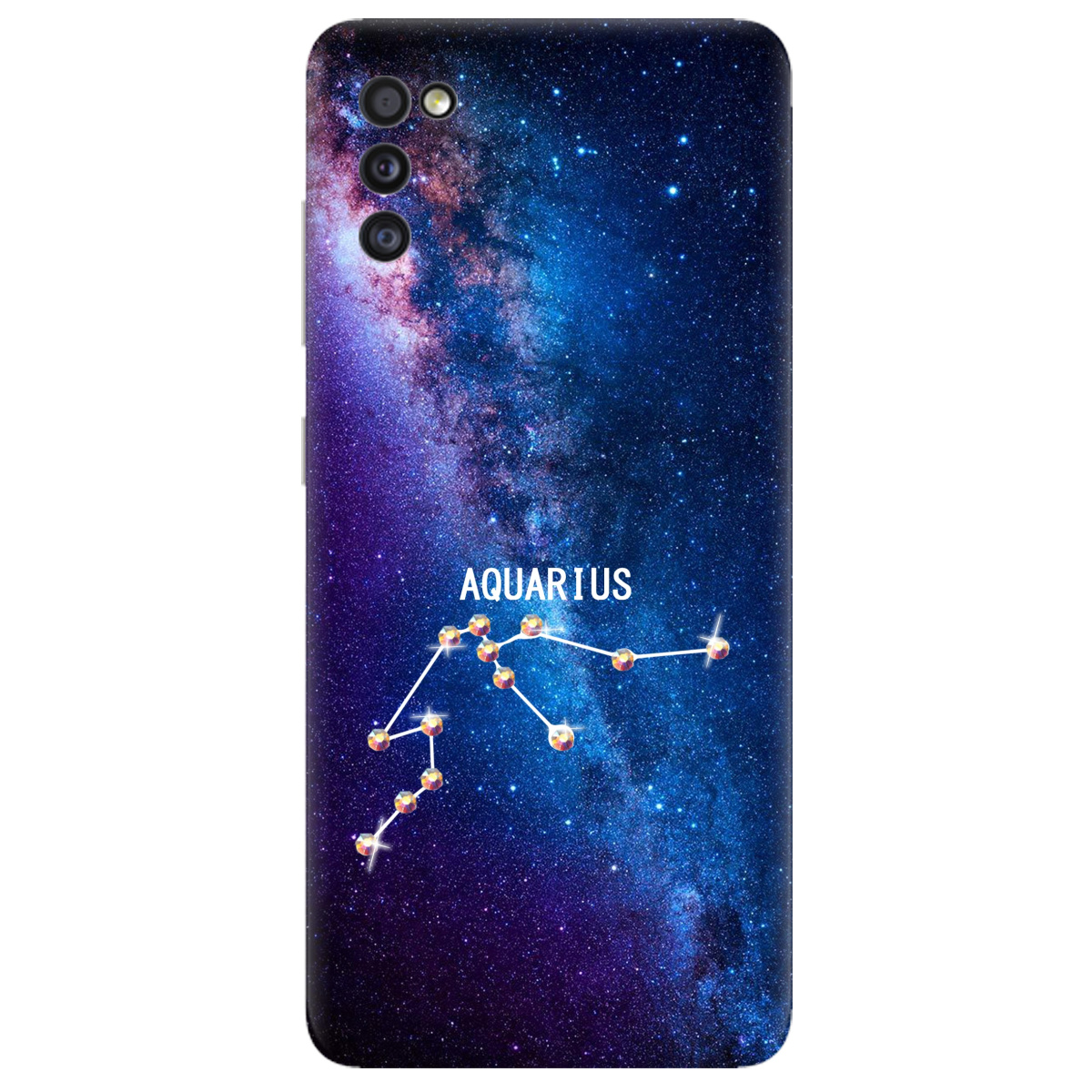 Чохол для Samsung Galaxy A41 Aquarius (Водолій) зі стразами - фото 1