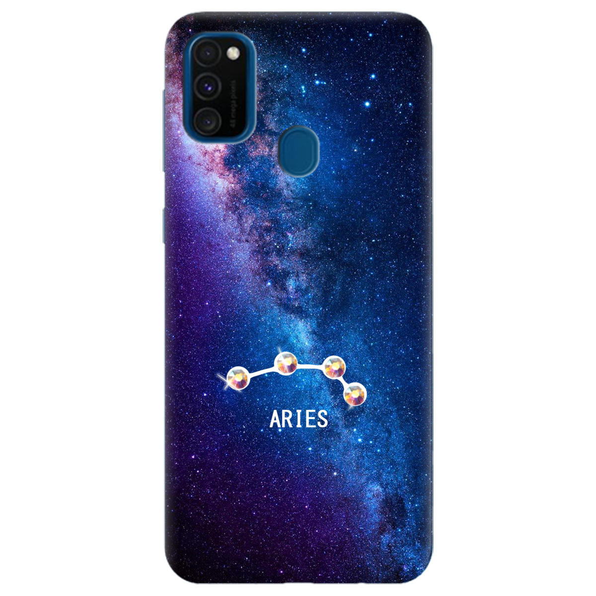 Чехол для Samsung Galaxy M30s Aries (Овен) со стразами - фото 1