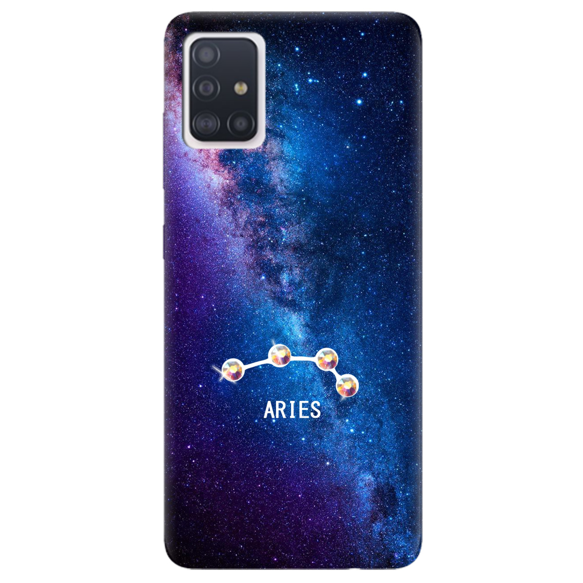 Чехол для Samsung Galaxy A71 Aries (Овен) со стразами - фото 1