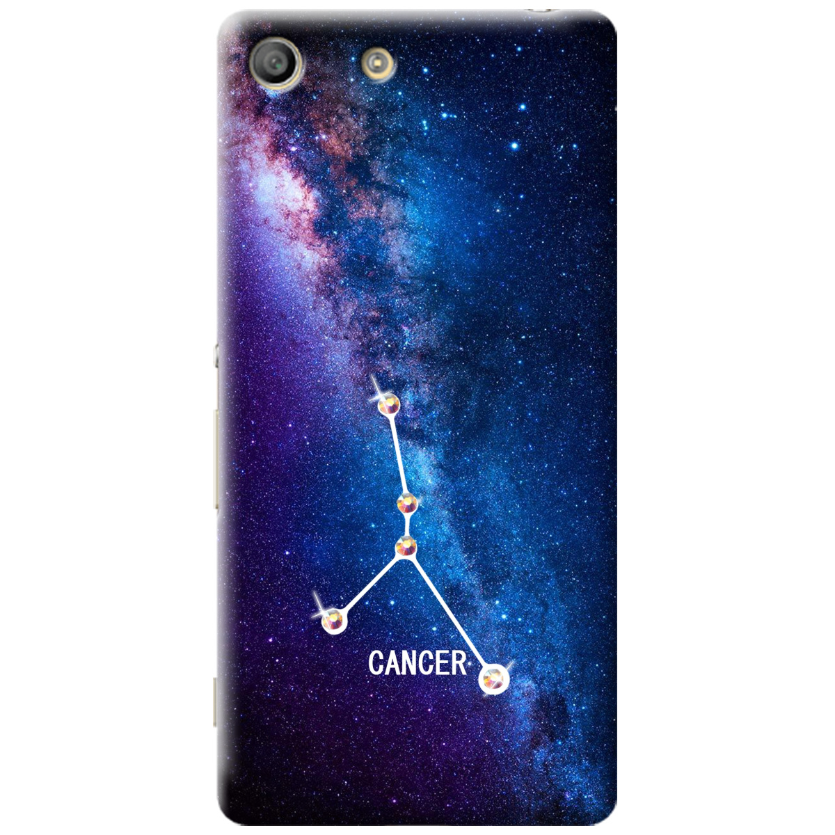 Чехол для SONY Xperia M5 / M5 Dual Cancer (Рак) со стразами - фото 1
