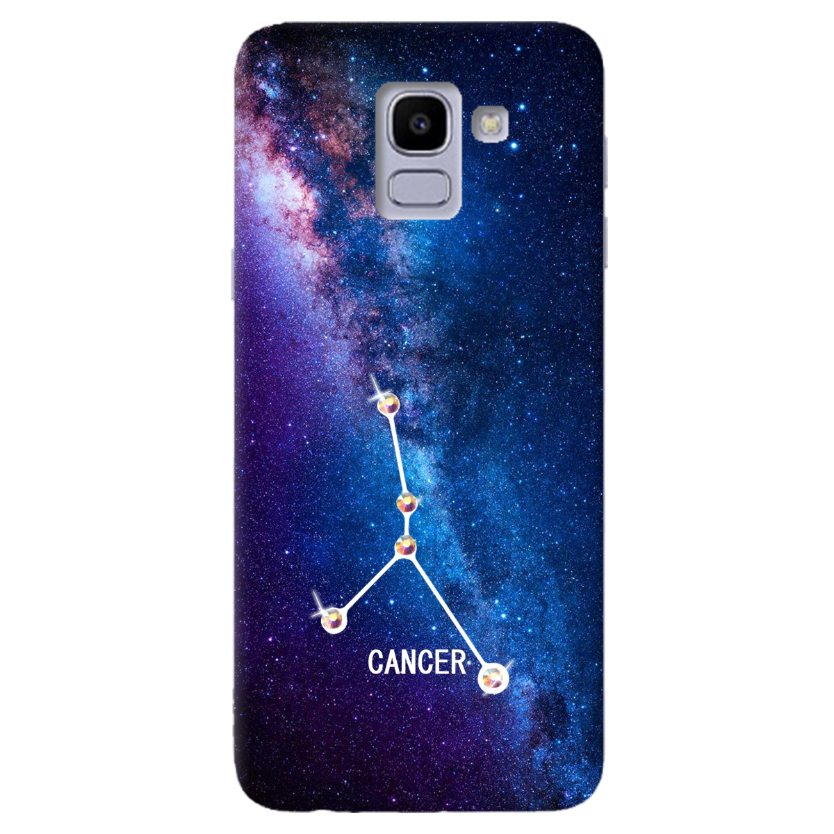 Чехол для Samsung Galaxy J6 2018 Cancer (Рак) со стразами - фото 1