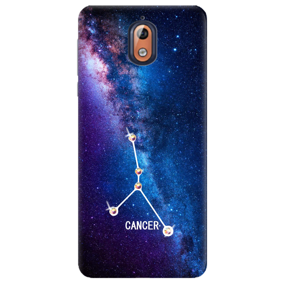 Чехол для Nokia 3.1 Cancer (Рак) со стразами - фото 1