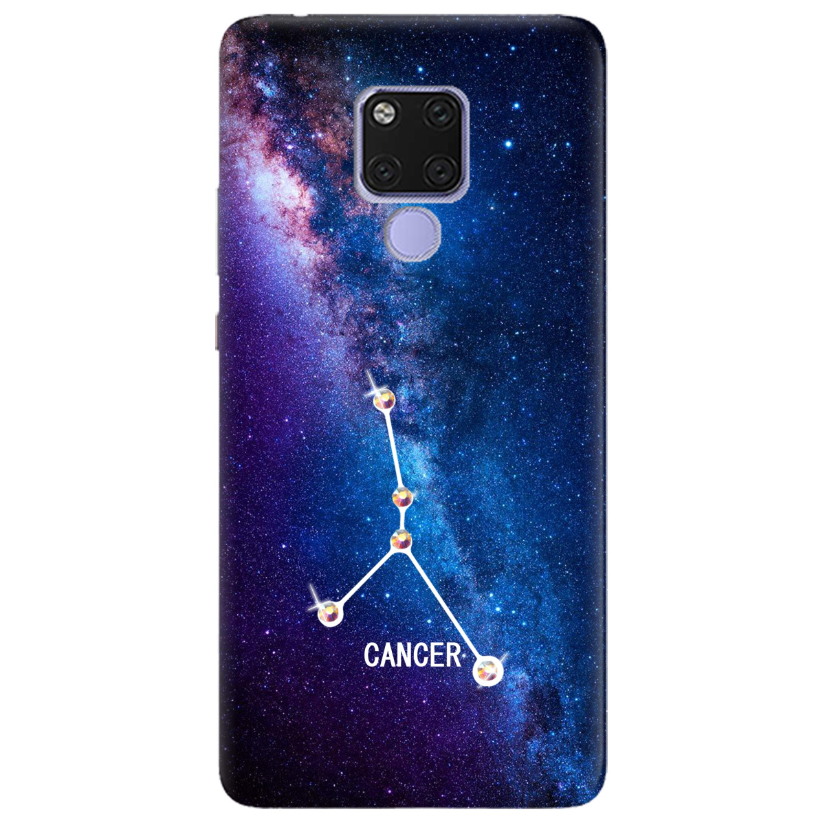 Чехол для Huawei Mate 20 Cancer (Рак) со стразами - фото 1