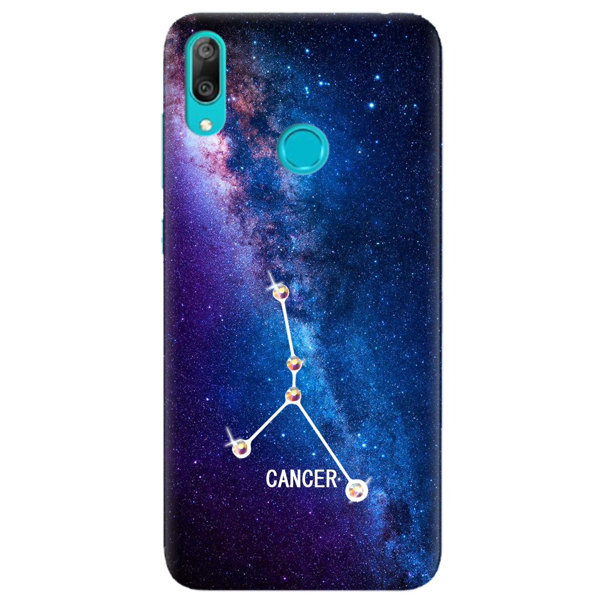 Чехол для Huawei Y7 2019 Cancer (Рак) со стразами - фото 1