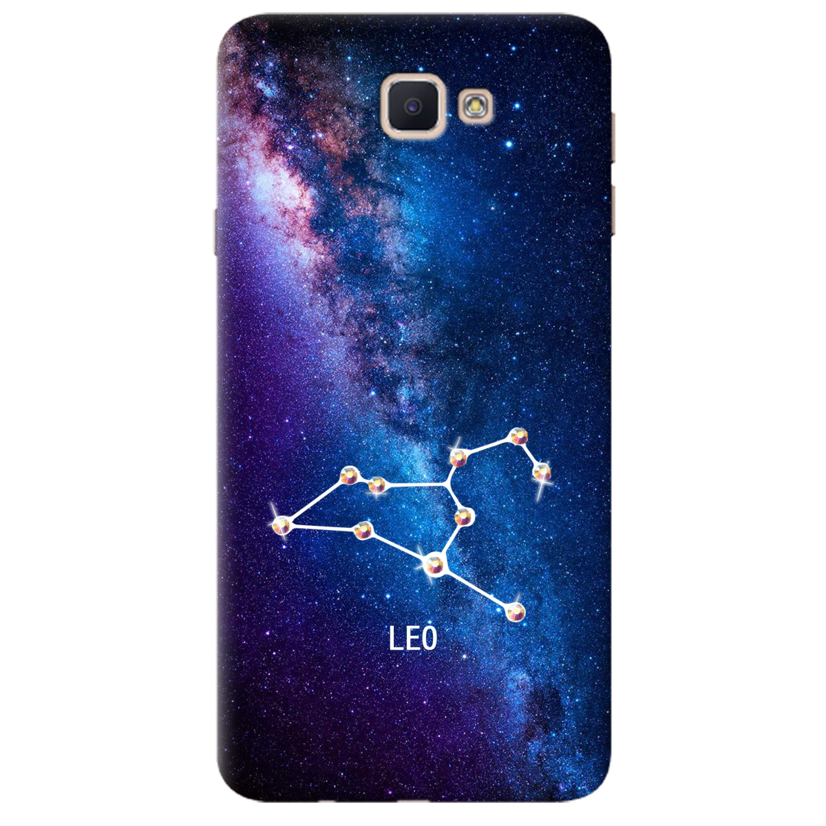 Чехол для Samsung Galaxy J7 Prime Leo (Лев) со стразами - фото 1