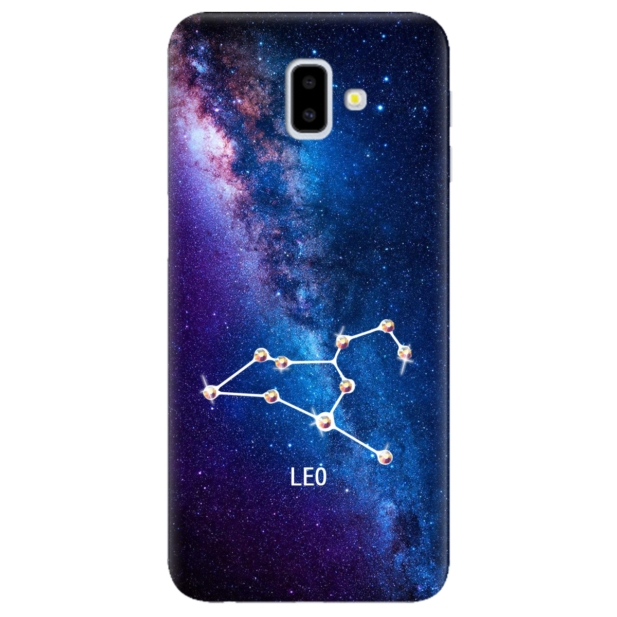 Чехол для Samsung Galaxy J6 Plus 2018 Leo (Лев) со стразами - фото 1