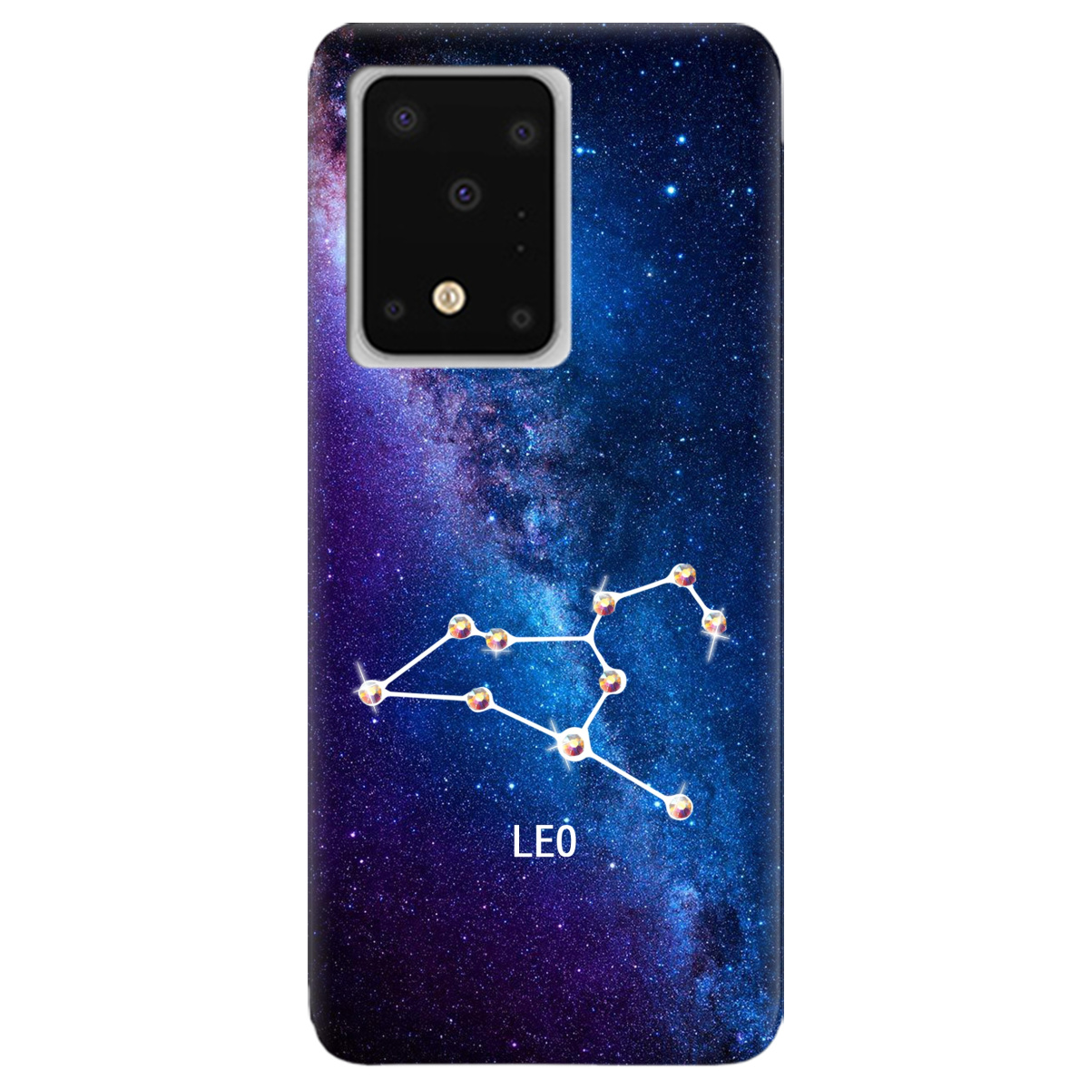 Чехол для Samsung Galaxy S11 Leo (Лев) со стразами - фото 1