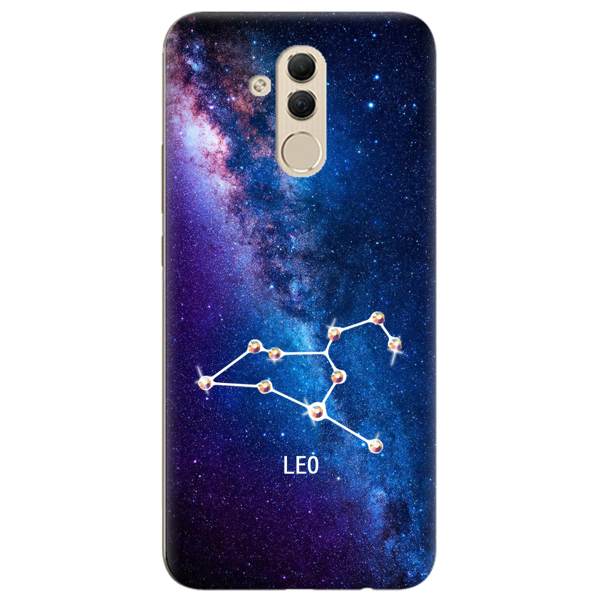 Чохол для Huawei Mate 20 Lite Leo (Лев) зі стразами - фото 1