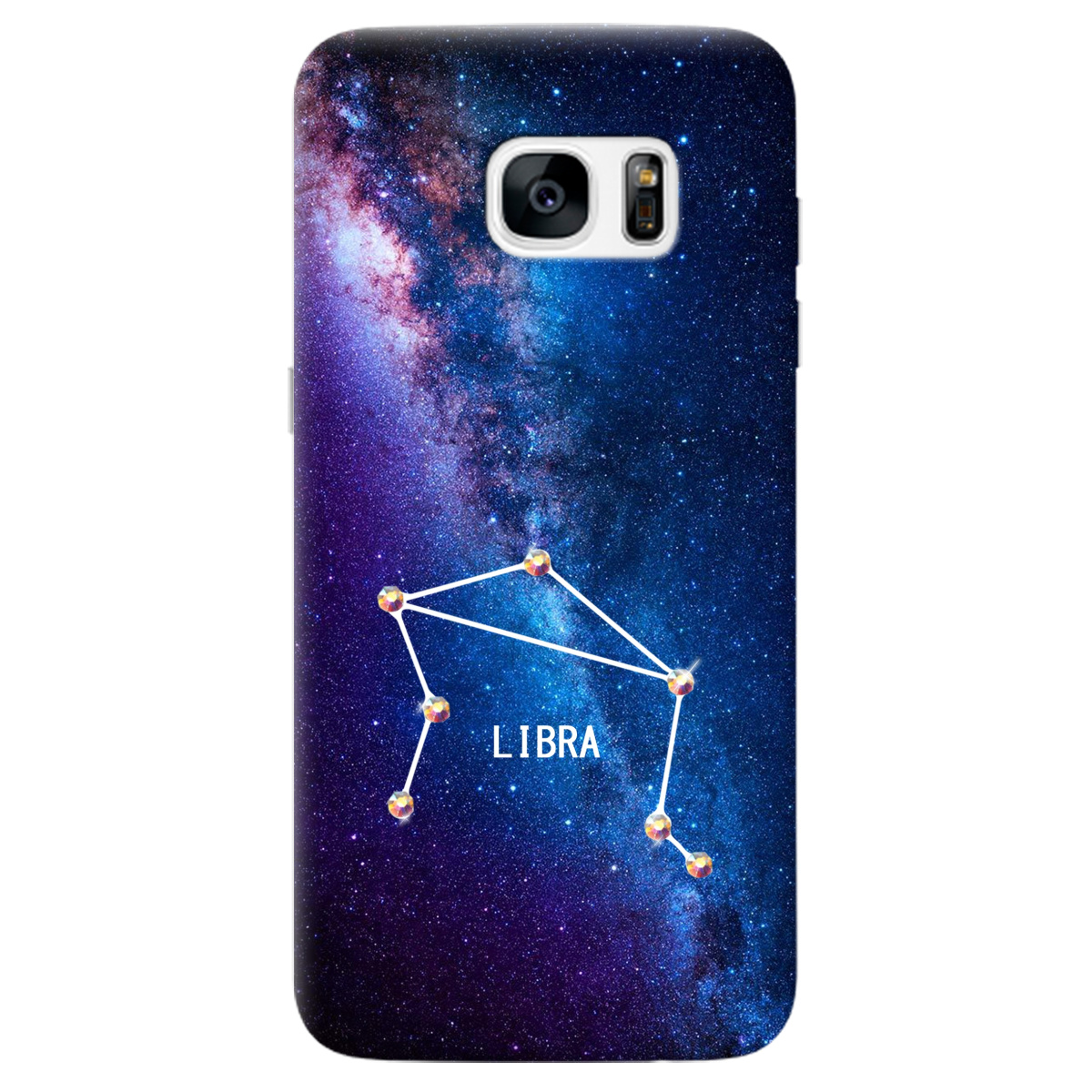 Чехол для Samsung Galaxy S7 Edge Libra (Весы) со стразами - фото 1