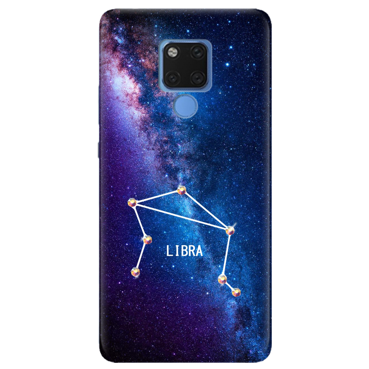 Чехол для Huawei Mate 20 X Libra (Весы) со стразами - фото 1