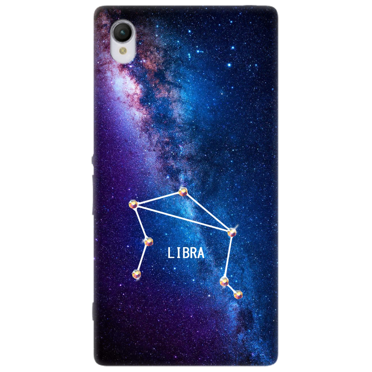 Чехол для SONY Xperia  Z1 Libra (Весы) со стразами - фото 1