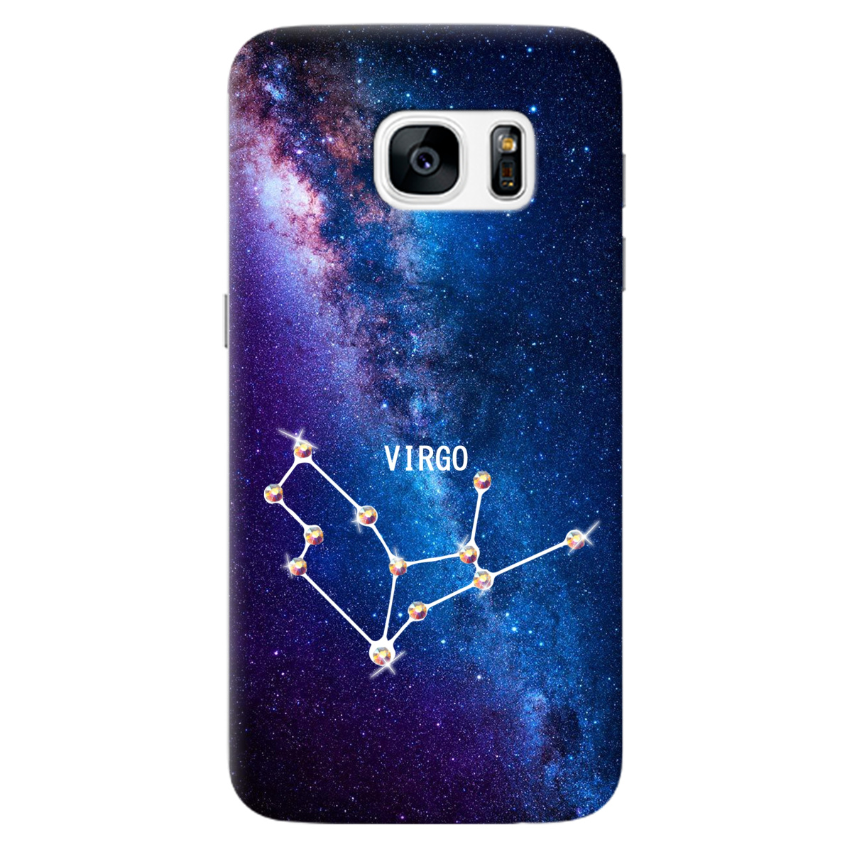 Чехол для Samsung Galaxy S7 Virgo (Дева) со стразами - фото 1