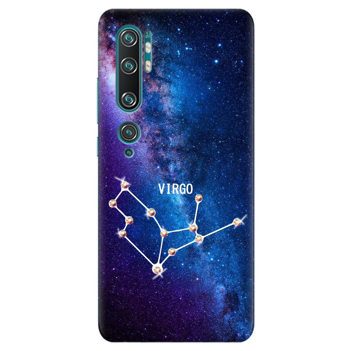 Чохол для Xiaomi Mi Note 10 Virgo (Діва) зі стразами - фото 1