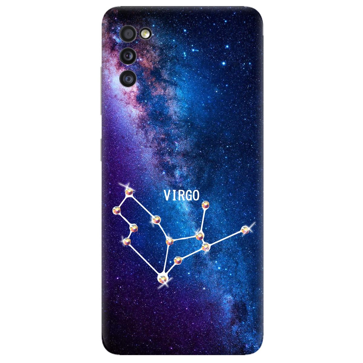 Чехол для Samsung Galaxy A41 Virgo (Дева) со стразами - фото 1