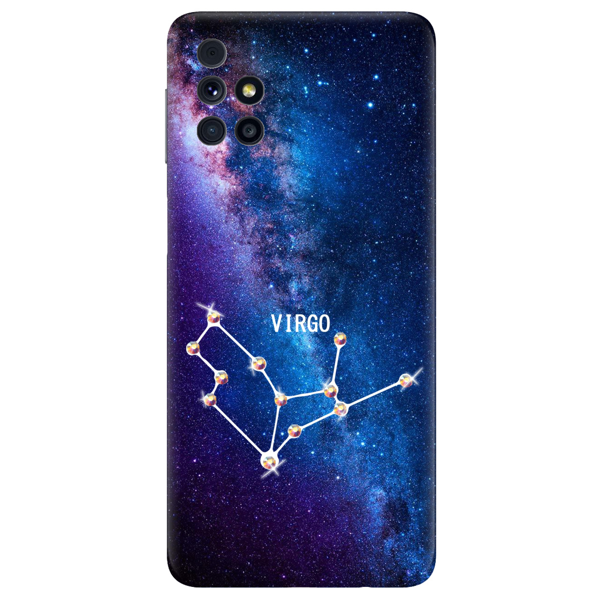 Чехол для Samsung Galaxy M31s Virgo (Дева) со стразами - фото 1