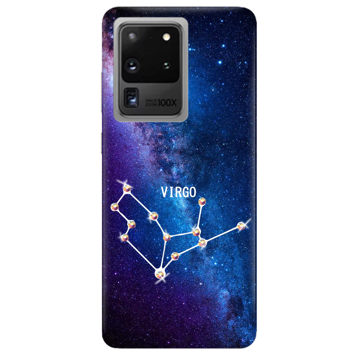Чехол для Samsung Galaxy S20 Ultra Virgo (Дева) со стразами - фото 1