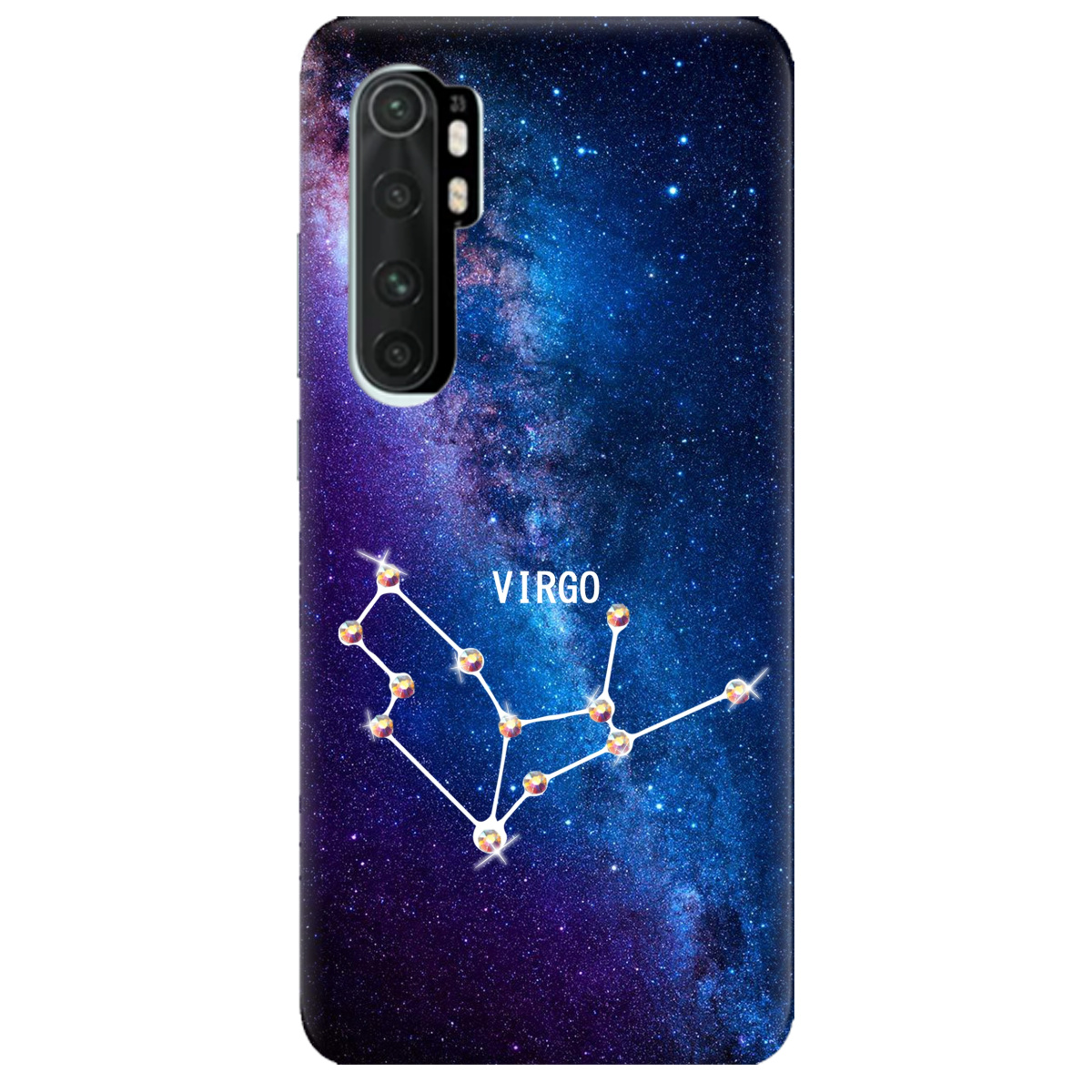Чехол для Xiaomi Mi Note 10 Lite Virgo (Дева) со стразами - фото 1