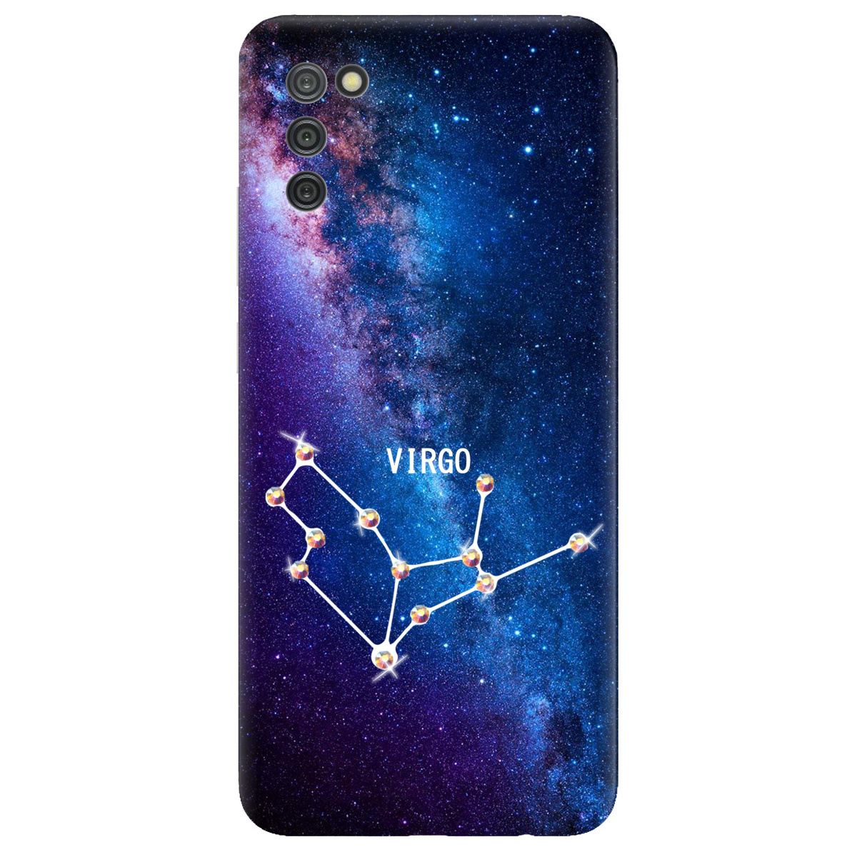 Чехол для Samsung Galaxy A02s Virgo (Дева) со стразами - фото 1