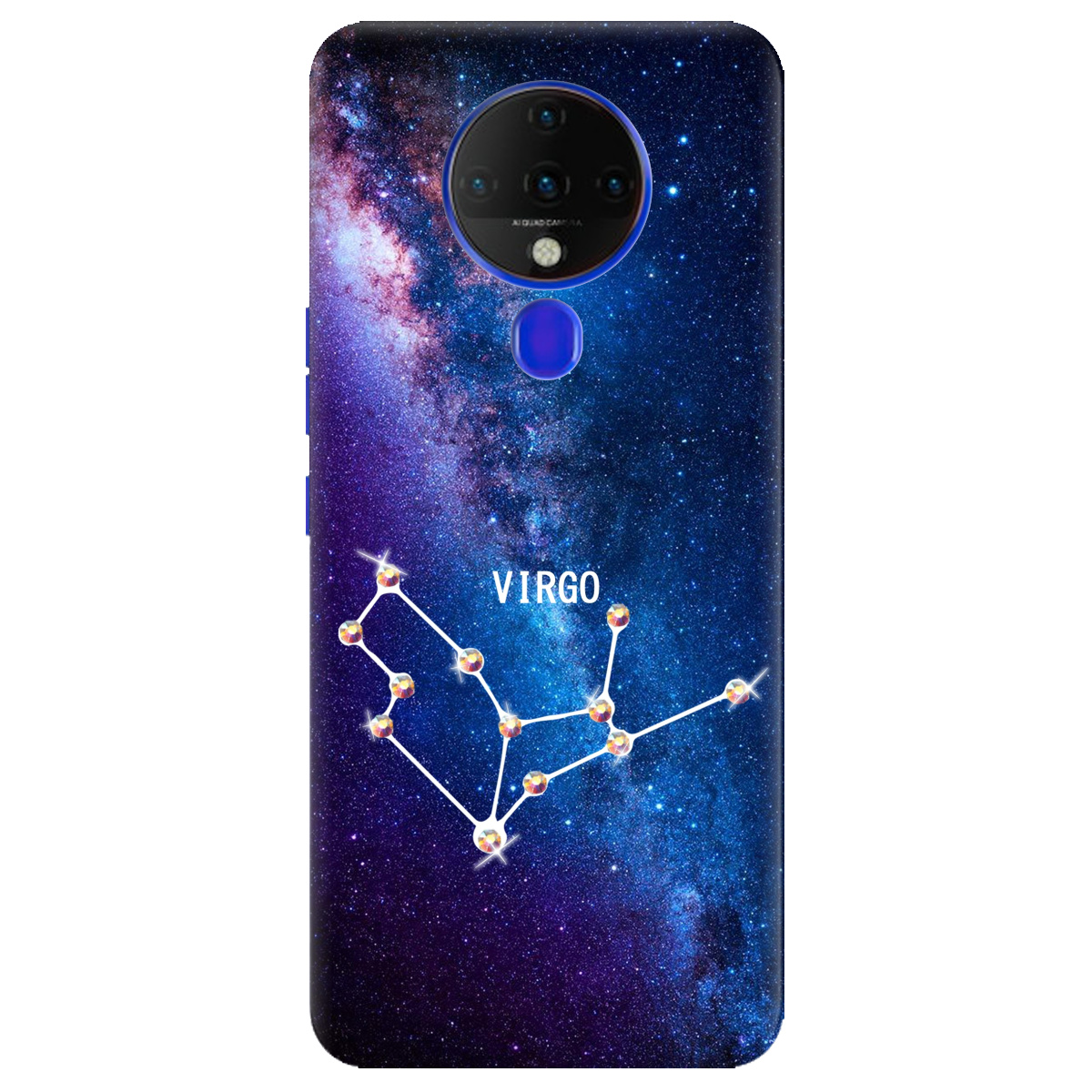Чехол для Tecno Spark 6 Virgo (Дева) со стразами - фото 1