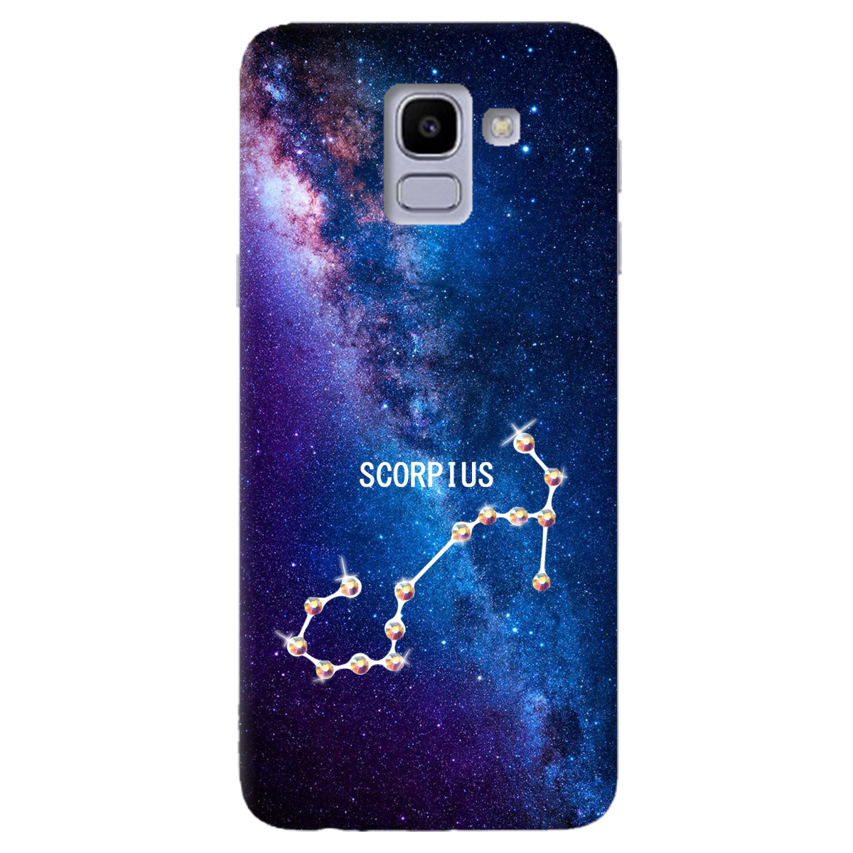 Чехол для Samsung Galaxy J6 2018 Scorpius (Скорпион) со стразами - фото 1